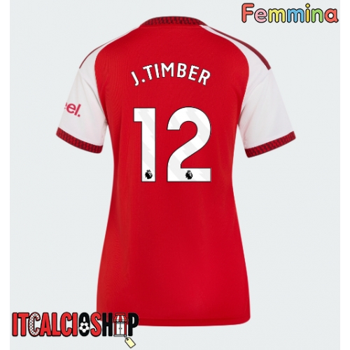 Arsenal Jurrien Timber #12 Prima Maglia Femmina 2026-27 Manica Corta